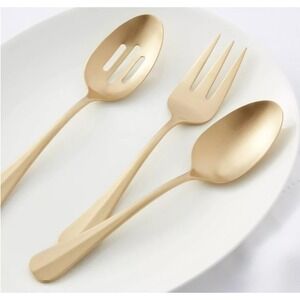 Threshold Sussex Hostess Stainless Steel Serving Set in Goldtone - 3 Pieces